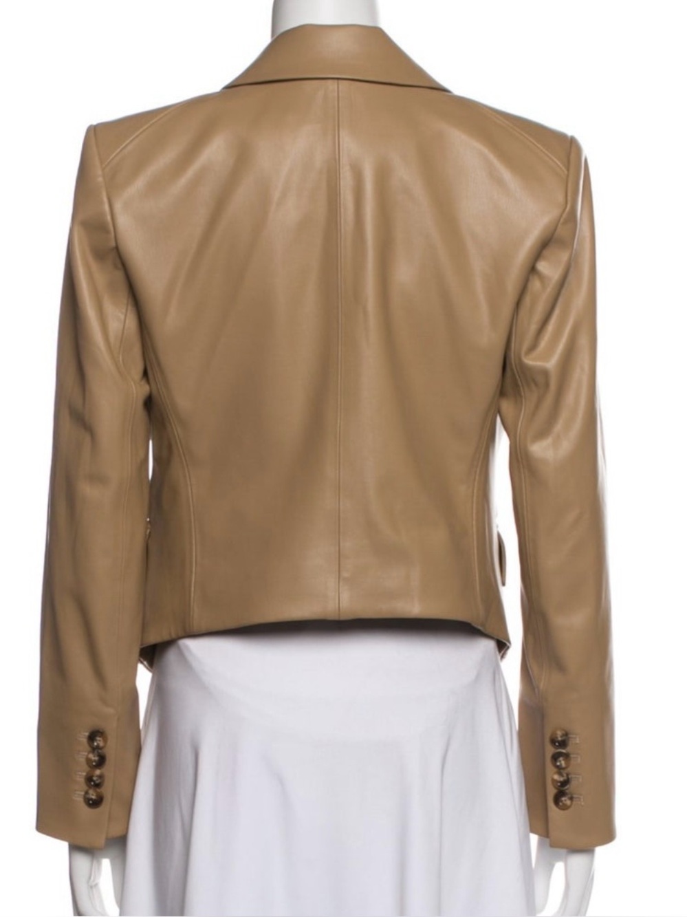 Veronica Beard Cooke Vegan Leather Khaki Jacket NWOT - Picture 7 of 9